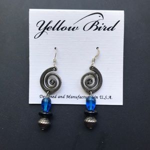 Yellow Bird vintage earrings